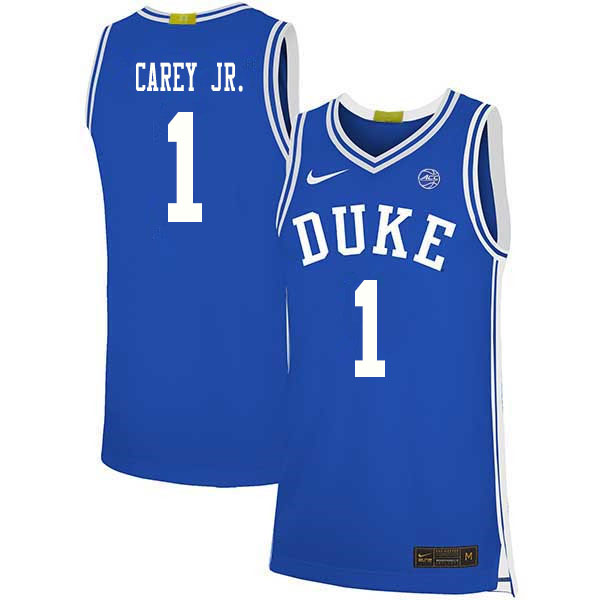 2020 Men #1 Vernon Carey Jr. Duke Blue Devils College Basketball Jerseys Sale-Blue - Click Image to Close